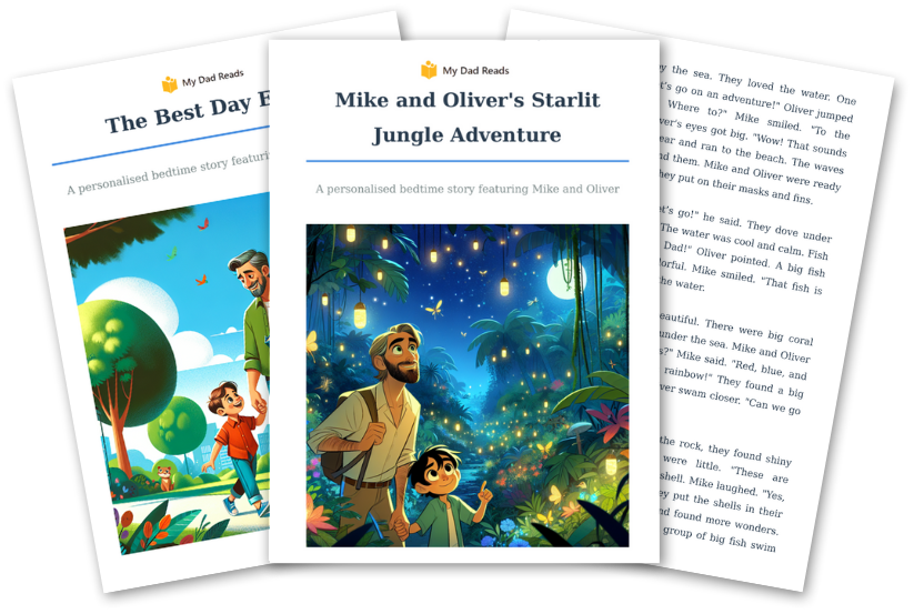 Beautiful printed story booklets mockup showing personalized bedtime stories