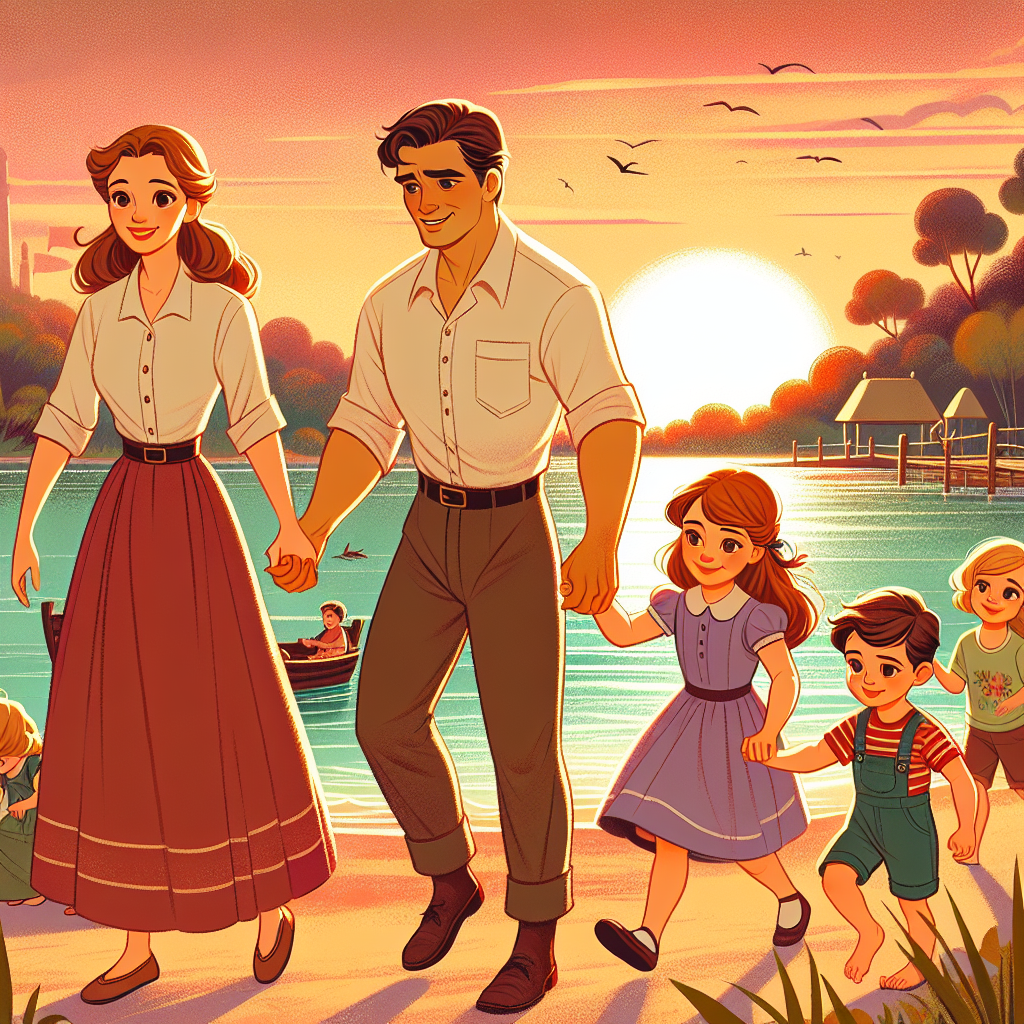 Family Lake Sunset Adventure